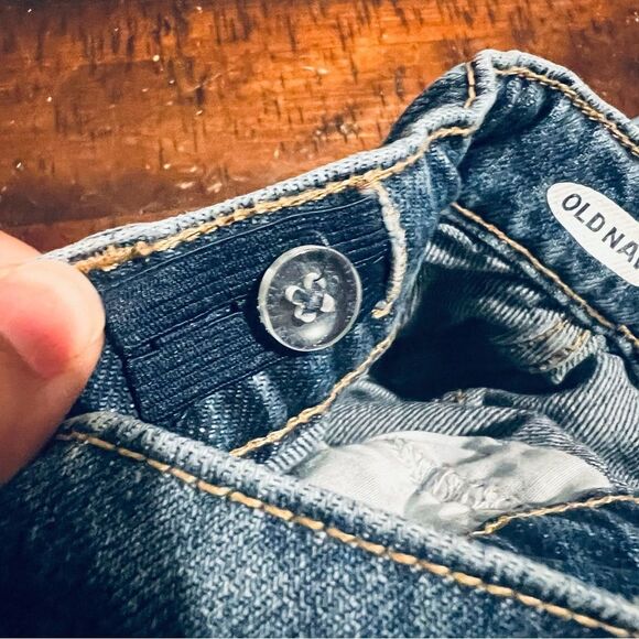 Old Navy Girl’s Lot of 2 O.G. Straight High Rise Jeans Dark/Medium Blue Wash 12 - Picture 12 of 12